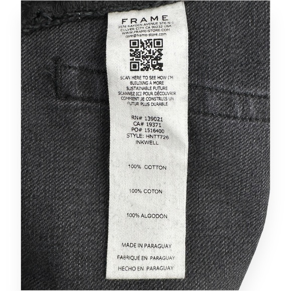 Frame Washed Black "High'N'Tight" Slim Leg Jeans sz 27 - Picture 8 of 11